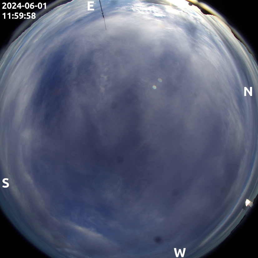 Clouds as seen by RubinTV all-sky camera